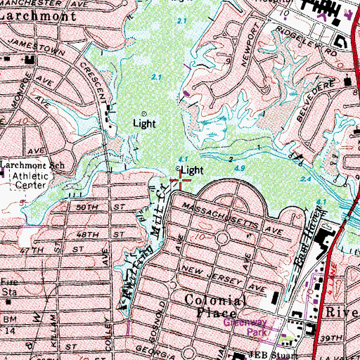Topographic Map of Knitting Mill Creek, VA