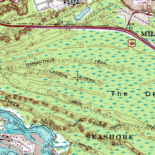 Topographic Map of Lagoon Trail, VA
