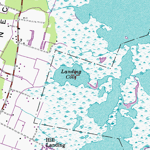 Topographic Map of Landing Cove, VA