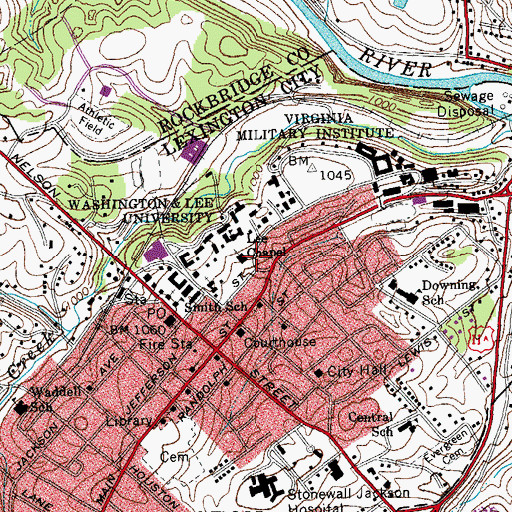 Topographic Map of Lee Chapel, VA