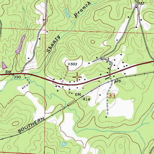 Topographic Map of Boyds Crossing, AL