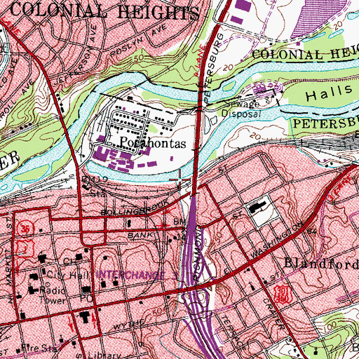 Topographic Map of Lieutenant Run, VA