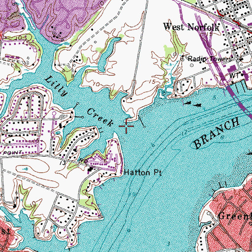 Topographic Map of Lilly Creek, VA