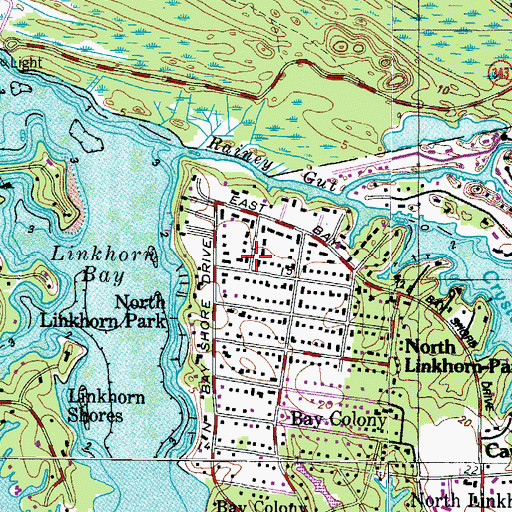 Topographic Map of Linkhorn Bay, VA