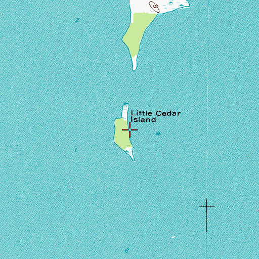 Topographic Map of Little Cedar Island, VA