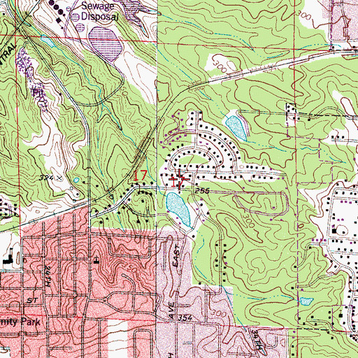 Topographic Map of Brentwood, AL
