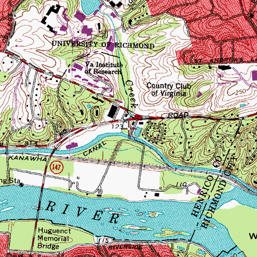 Topographic Map of Little Westham Creek, VA