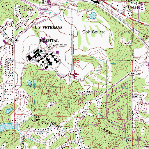 Topographic Map of Brewer-Porch Childrens Center, AL