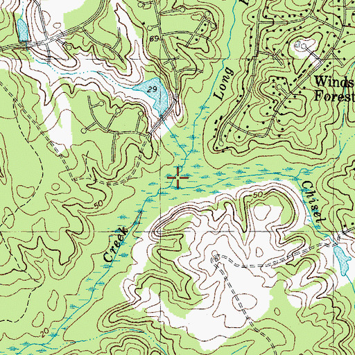 Topographic Map of Long Hill Swamp, VA
