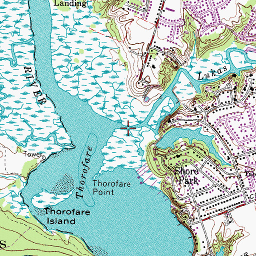 Topographic Map of Lukas Creek, VA