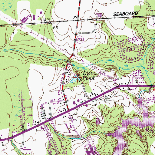 Topographic Map of Luter Pond, VA