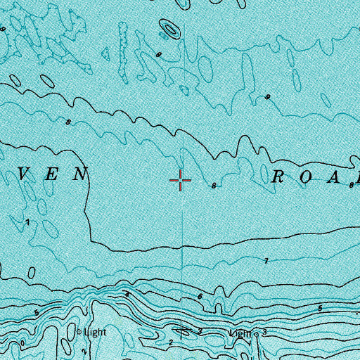 Topographic Map of Lynnhaven Roads, VA
