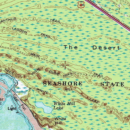 Topographic Map of Main Trail, VA