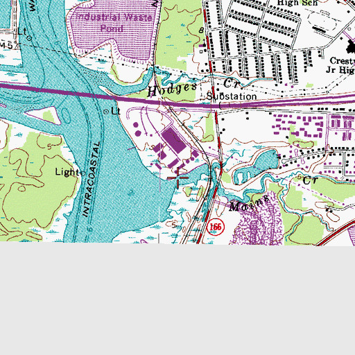 Topographic Map of Mains Creek, VA