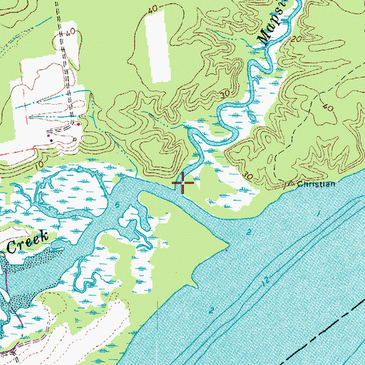 Topographic Map of Mapsico Creek, VA