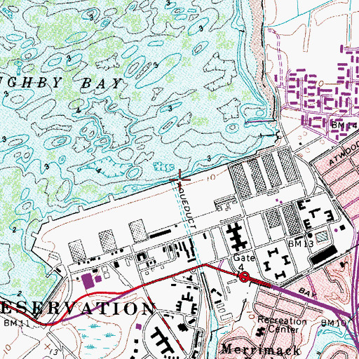 Topographic Map of Mason Creek, VA