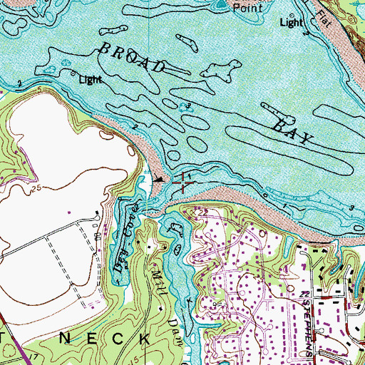 Topographic Map of Mill Dam Creek, VA