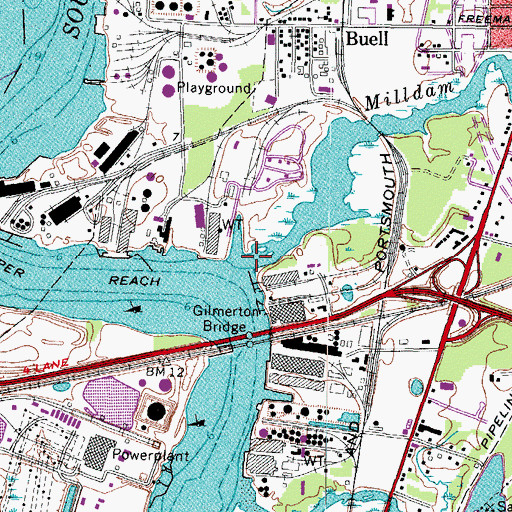 Topographic Map of Milldam Creek, VA
