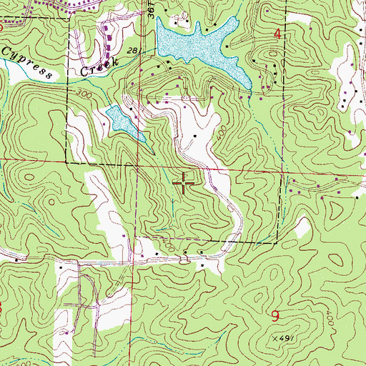 Topographic Map of Brown School (historical), AL