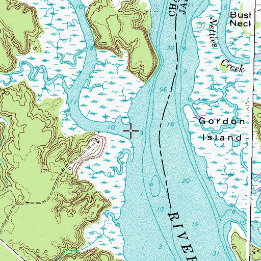 Topographic Map of Morris Creek, VA
