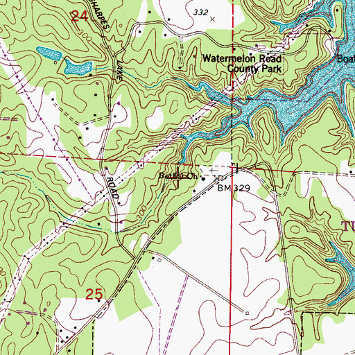 Topographic Map of Browns Spring, AL
