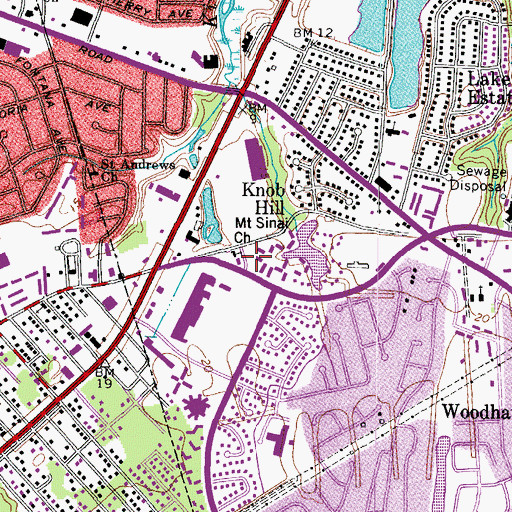 Topographic Map of Mount Sinai Church, VA