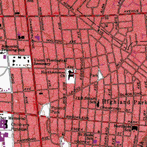 Topographic Map of Northminster Church, VA