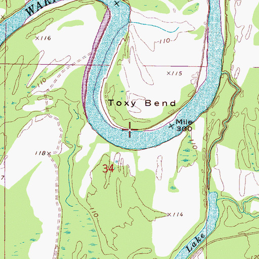 Topographic Map of Buzzards Bar, AL