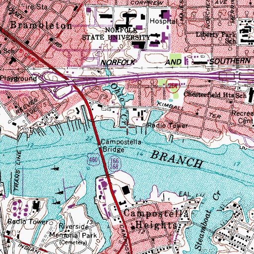 Topographic Map of Ohio Creek, VA