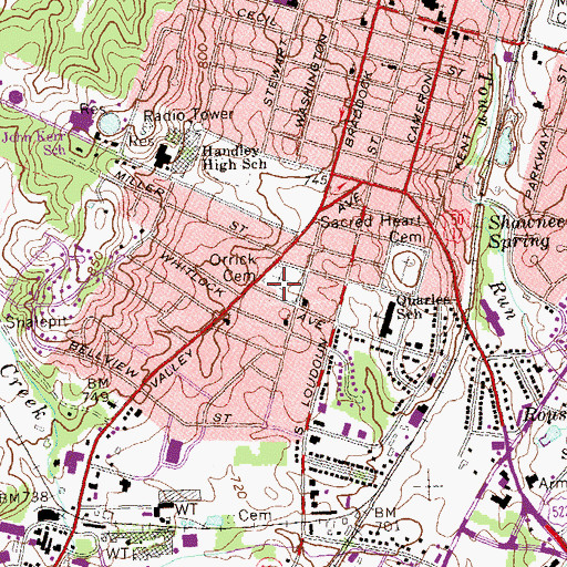 Topographic Map of Orrick Cemetery, VA