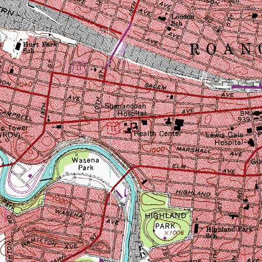 Topographic Map of Our Lady of Nazareth School, VA