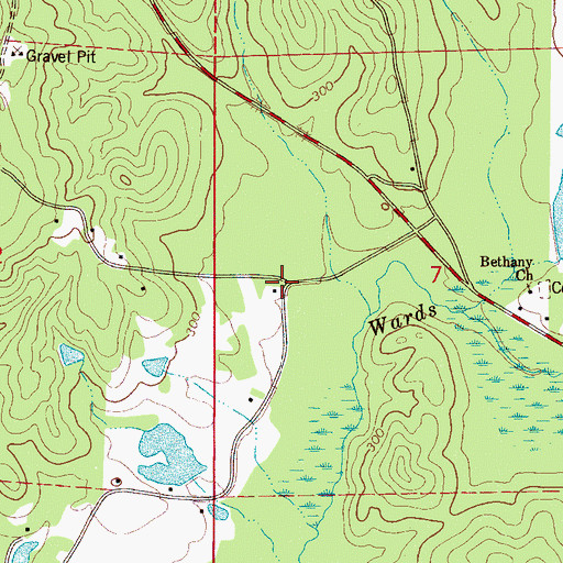 Topographic Map of Calvery School (historical), AL