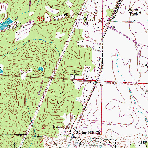 Topographic Map of Camile Terrace, AL