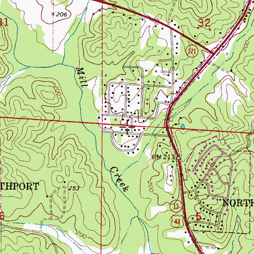 Topographic Map of Candlewood, AL