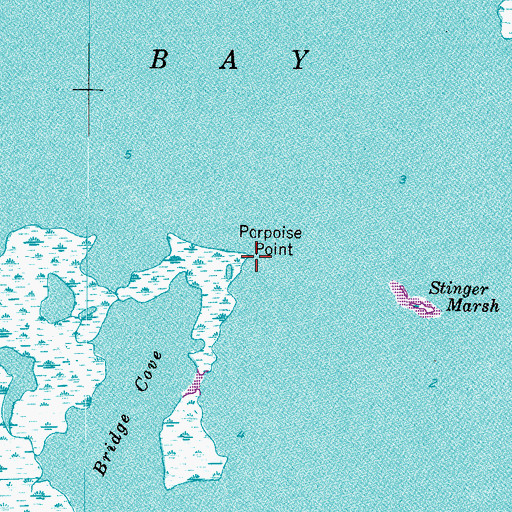 Topographic Map of Porpoise Point, VA