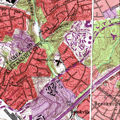 Topographic Map of William Ramsay Elementary School, VA