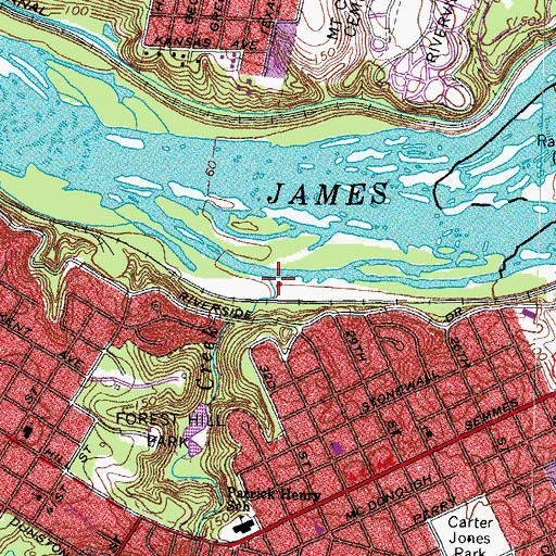 Topographic Map of Reedy Creek, VA