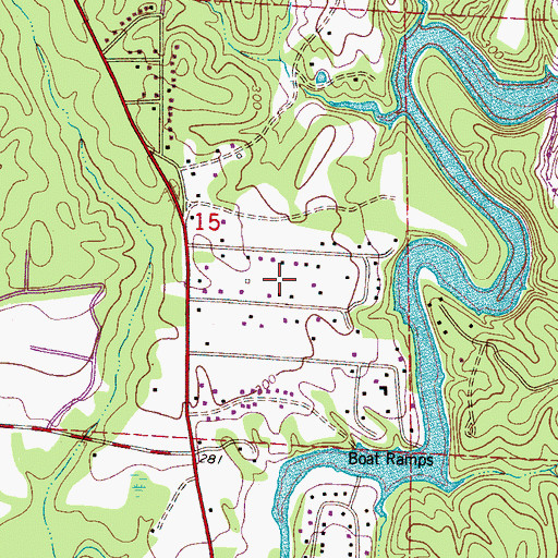 Topographic Map of Carolwood, AL