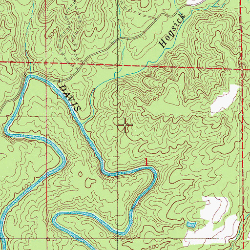 Topographic Map of Carter Mine, AL