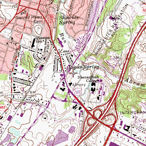 Topographic Map of Rouss Spring, VA