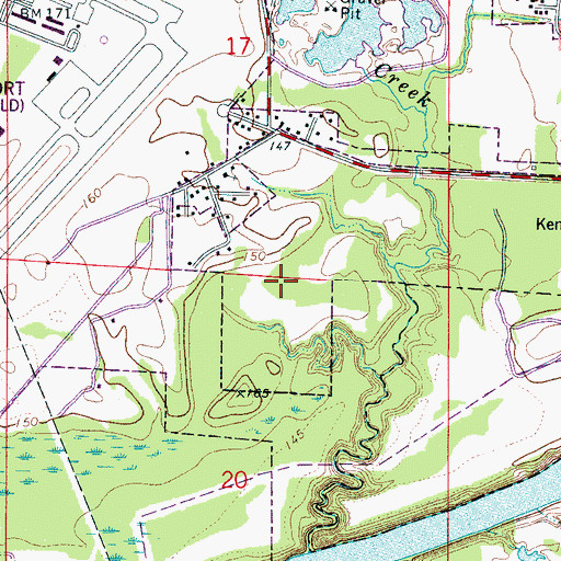 Topographic Map of Carter Subdivision, AL