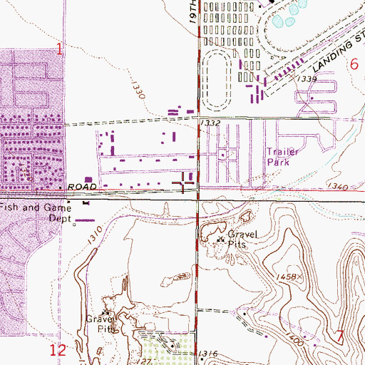 Topographic Map of Moon Mountain Shopping Center, AZ