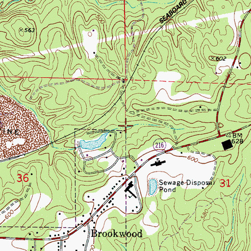 Topographic Map of Cedar Cove Mine, AL