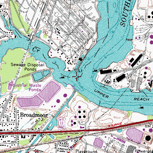 Topographic Map of Saint Julian Creek, VA