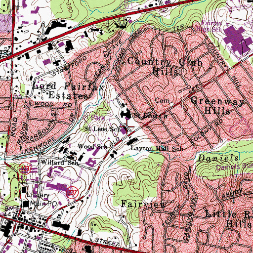 Topographic Map of Saint Leo The Great Catholic School, VA