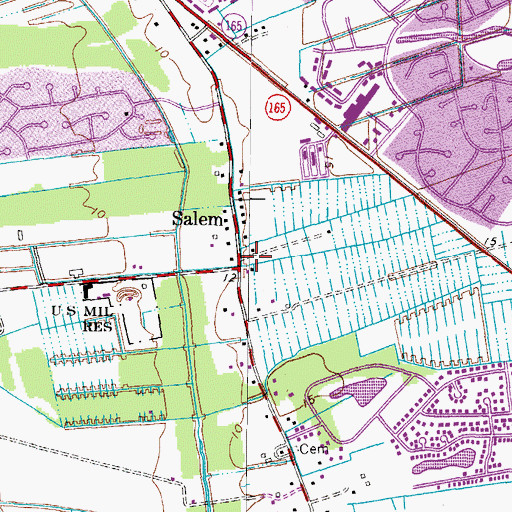 Topographic Map of Salem, VA