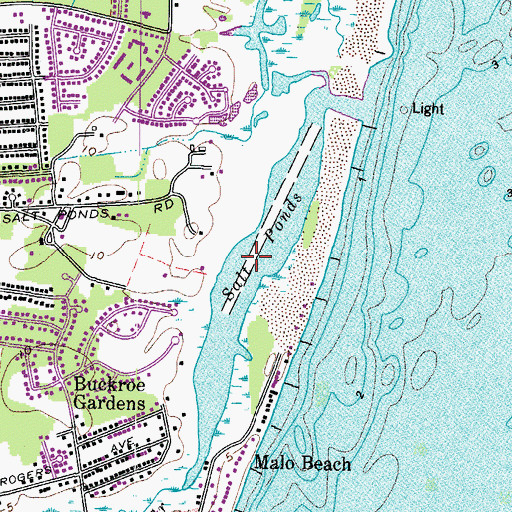 Topographic Map of Salt Ponds, VA