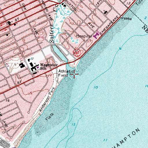 Topographic Map of Salters Creek, VA