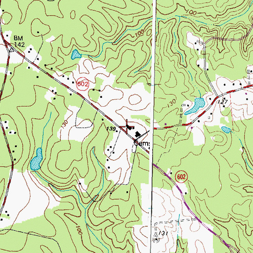 Topographic Map of Samaria High School, VA