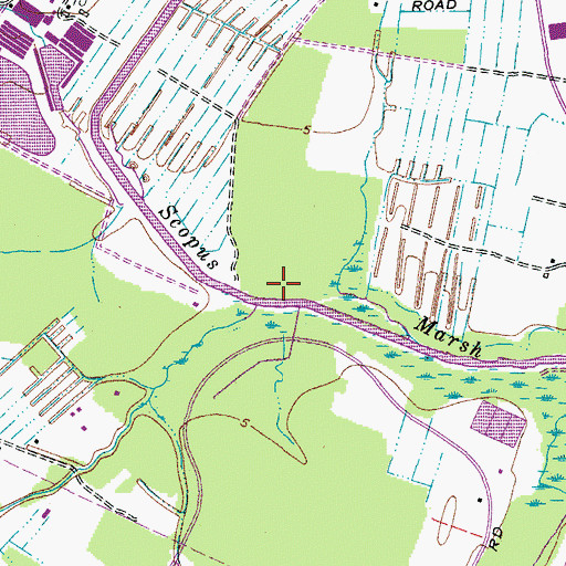 Topographic Map of Scopus Marsh, VA